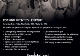 Roaring Twenties Hen Party at the Absolute Hotel